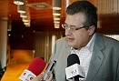 Joaquim Balsera (Alcalde de Gav&agrave;) anunciant l'acord amb AENA (20 de juliol de 2007)